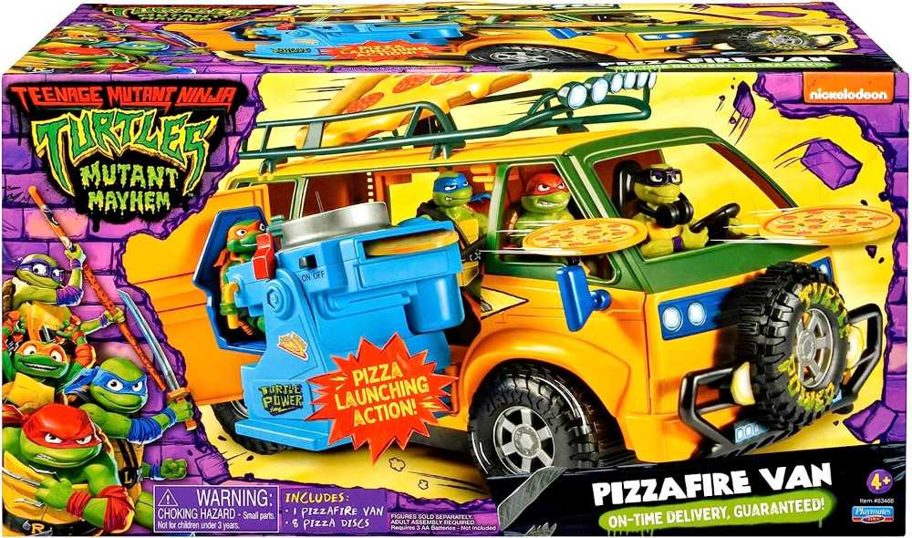 TMNT: Mutant Mayhem - Pizza Fire Van - Playmates Toys (Teenage Mutant Ninja Turtles) action figure collectible [Barcode 043377834687] - Main Image 3