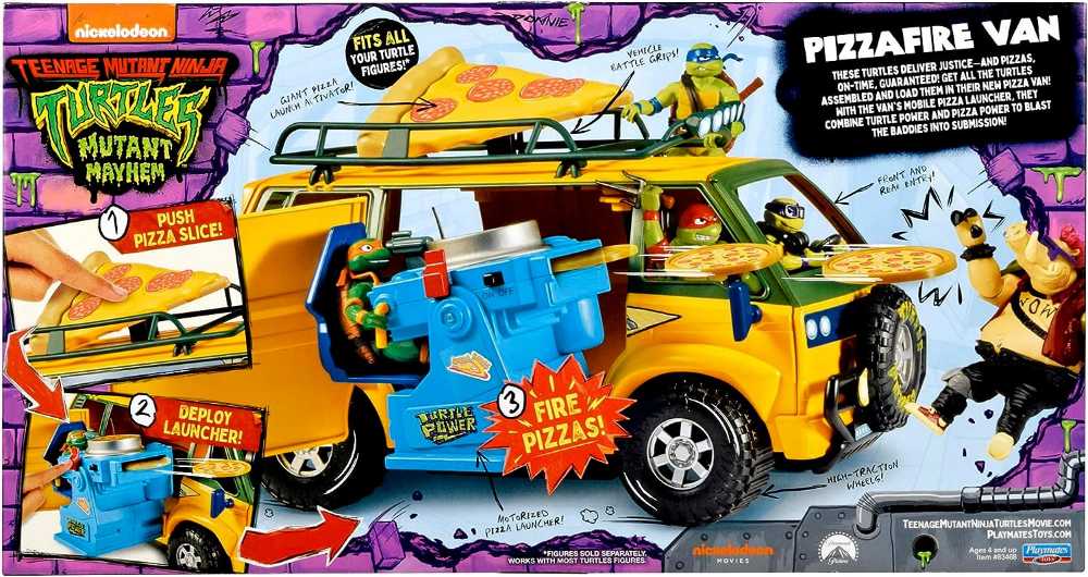 TMNT: Mutant Mayhem - Pizza Fire Van - Playmates Toys (Teenage Mutant Ninja Turtles) action figure collectible [Barcode 043377834687] - Main Image 4
