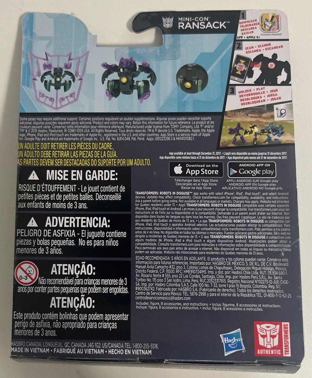 Mini-con Ransack - Hasbro (Transformers: Robots In Disguise) action figure collectible [Barcode 630509386727] - Main Image 2