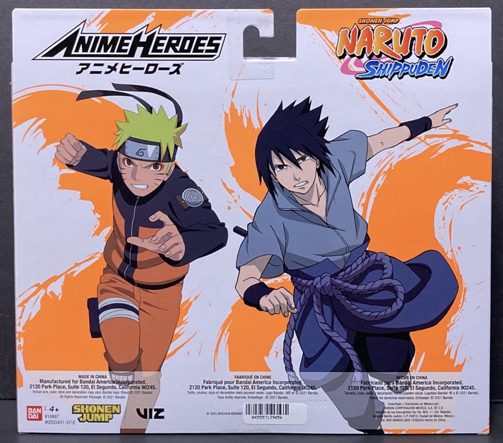 Naruto vs. Sasuke (Rival Pack) - Bandai America (Anime Heroes Naruto Rival Pack) action figure collectible [Barcode 045557139056] - Main Image 2