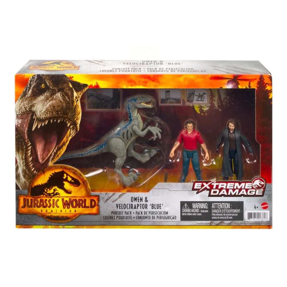 Jurassic World: Velociraptor ‘Blue’ (extreme damage) - Mattel (Jurassic World Dominion Extreme Damage) action figure collectible - Main Image 2
