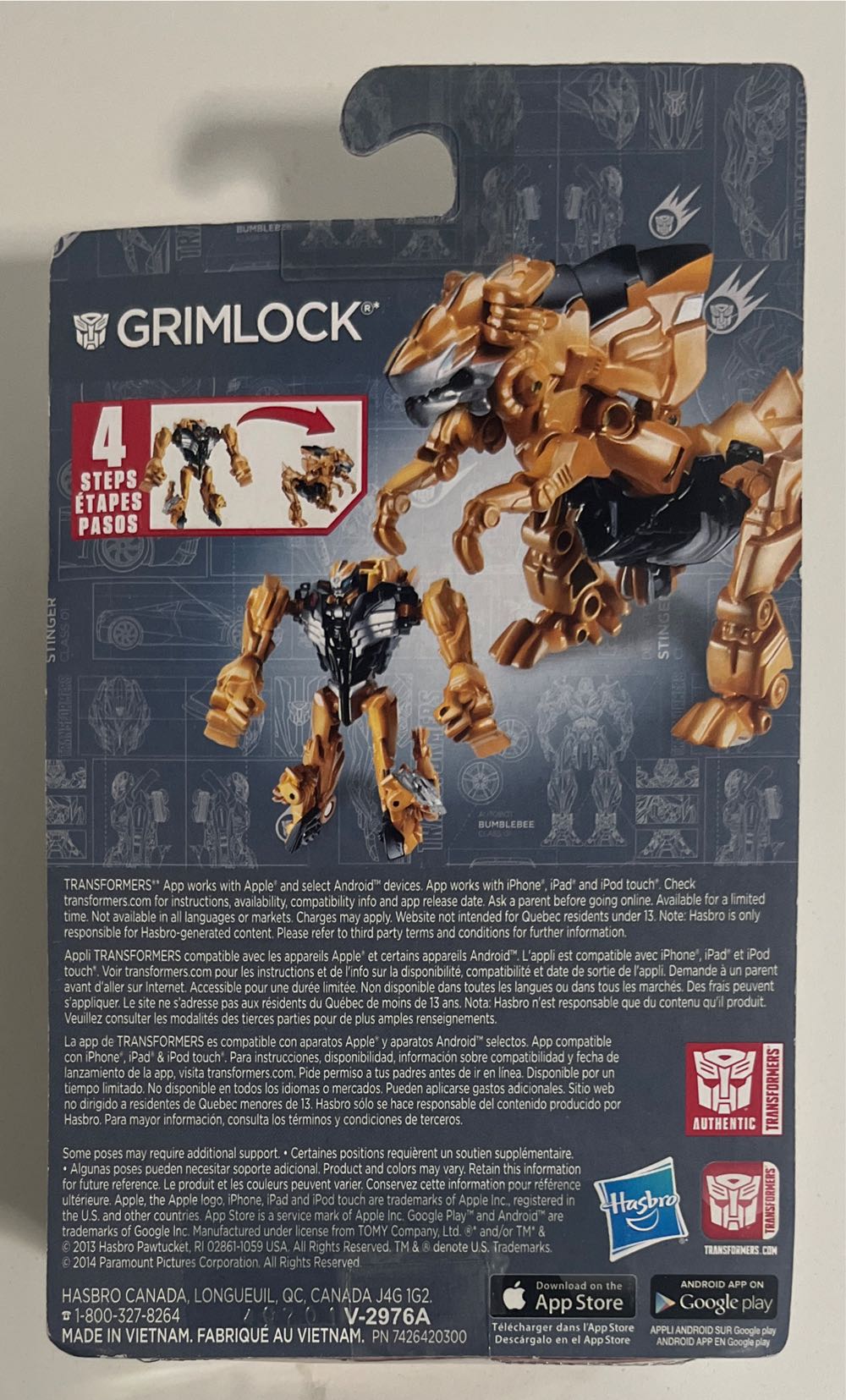 Grimlock - Hasbro (Transformers: Age Of Extinction) action figure collectible [Barcode 653569983347] - Main Image 2