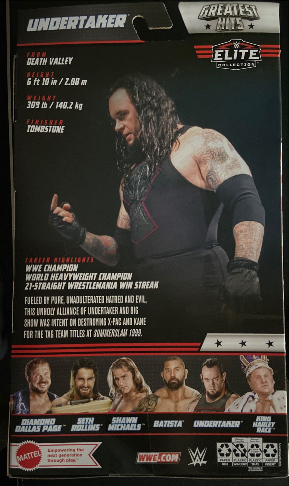 The Undertaker - Mattel (WWE) (Elite Series Greatest Hits) action figure collectible [Barcode 194735155514] - Main Image 2