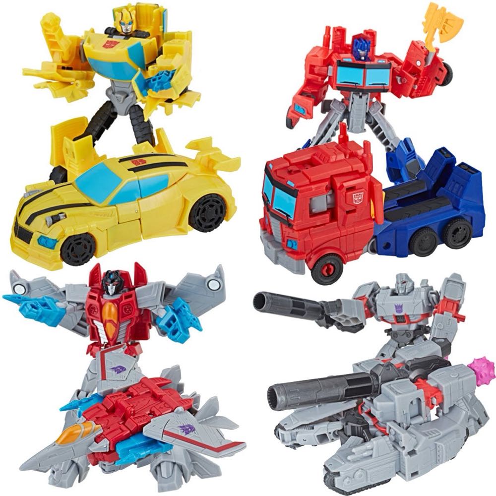Transformers Cyberverse Bumblebee, Optimus Prime, Starscream, Megatron Buzzworthy 4 Pack - Hasbro (Transformers Cyberverse) action figure collectible [Barcode 5010993891610] - Main Image 3