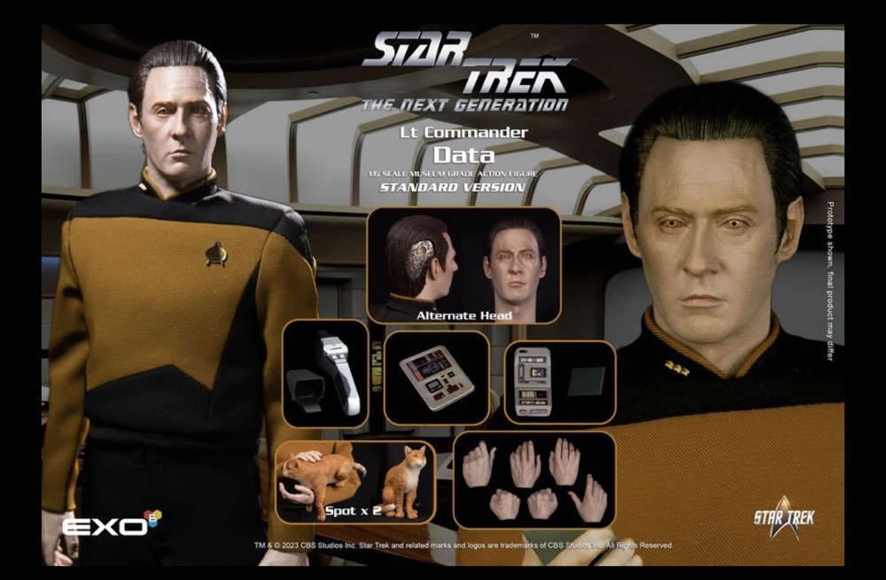 EXO-6 Star Trek The Next Generation Lieutenant Commander Data - EXO-6 (Data) action figure collectible - Main Image 2