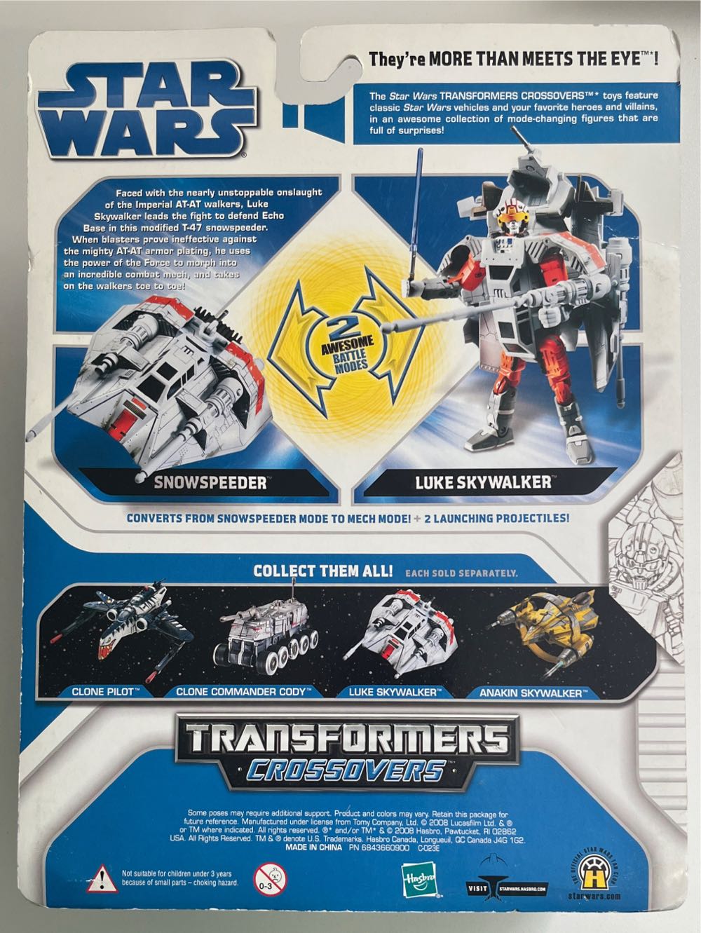 Snowspeeder to Luke Skywalker - Hasbro (Transformers: Crossovers) action figure collectible [Barcode 653569356936] - Main Image 2