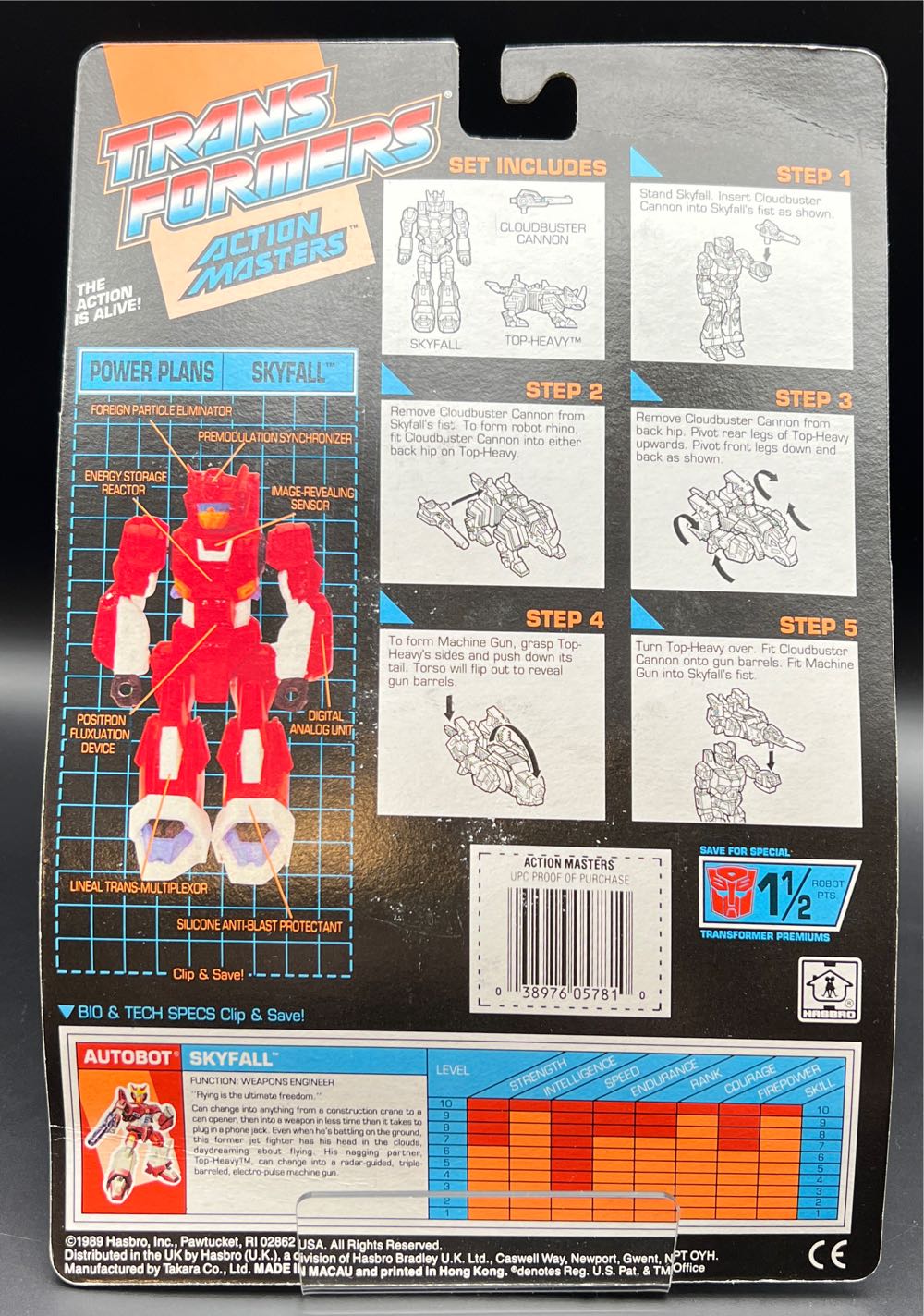 Skyfall with Top-Heavy - Hasbro (Transformers G1 ActionMasters) action figure collectible [Barcode 038976057810] - Main Image 2