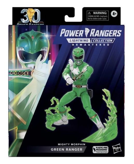 Green Mighty Morphin Ranger Remastered - Hasbro (Power Rangers: Lightning Collection) action figure collectible [Barcode 5010996177025] - Main Image 2