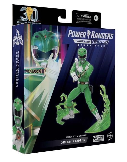 Green Mighty Morphin Ranger Remastered - Hasbro (Power Rangers: Lightning Collection) action figure collectible [Barcode 5010996177025] - Main Image 3