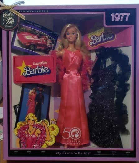 Mattel Superstar 50th Anniversary Barbie Doll  action figure collectible [Barcode 027084675276] - Main Image 1