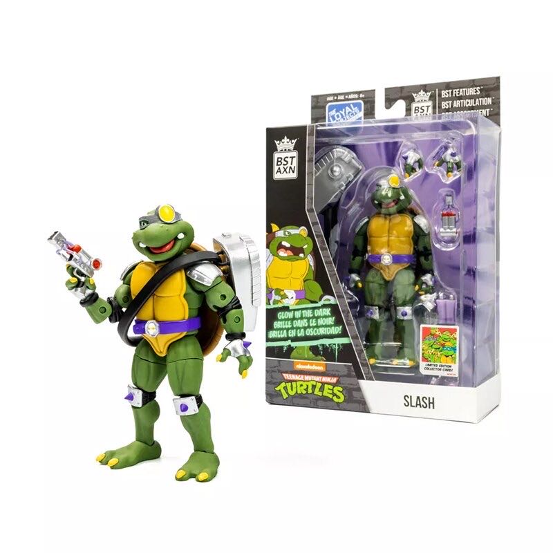 BST AXN Teenage Mutant Ninja Turtles: Slash-"Glow In The Dark” Variant - The Loyal Subjects (TMNT BST AXN) action figure collectible [Barcode 810122580232] - Main Image 2