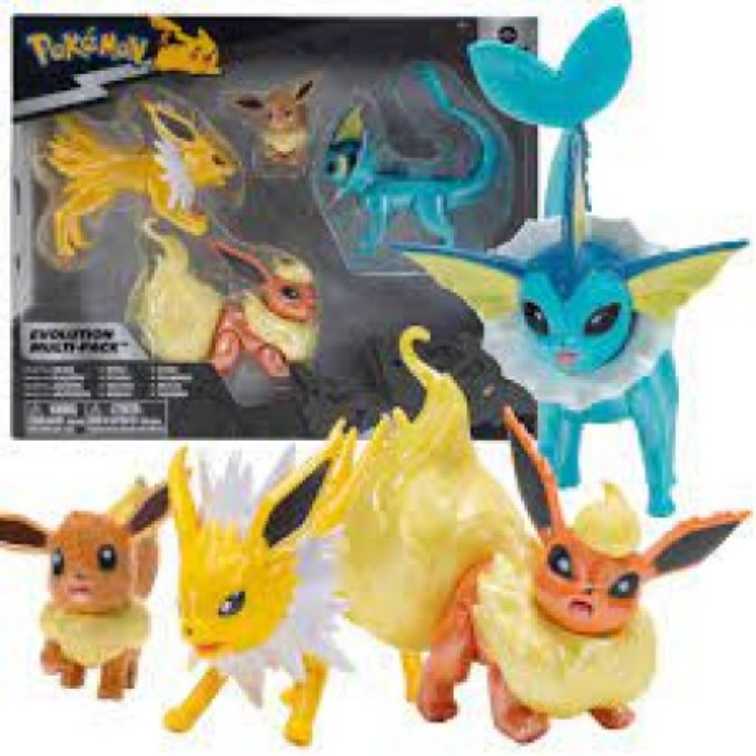 Eevee, Vaporeon, Flareon & Jolteon  - Jazwares LLC (Pokémon) action figure collectible [Barcode 191726451242] - Main Image 4