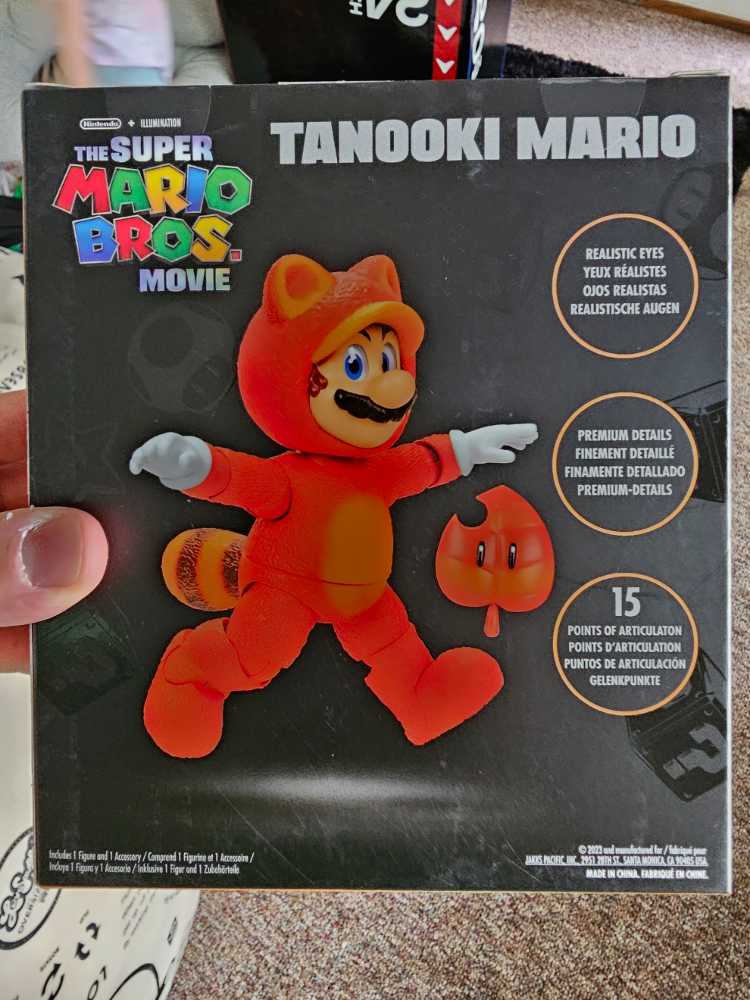 Super Mario - Movie - Tanooki Mario - Jacks Pacific (The Super Mario Bros. Movie) action figure collectible [Barcode 192995418202] - Main Image 2