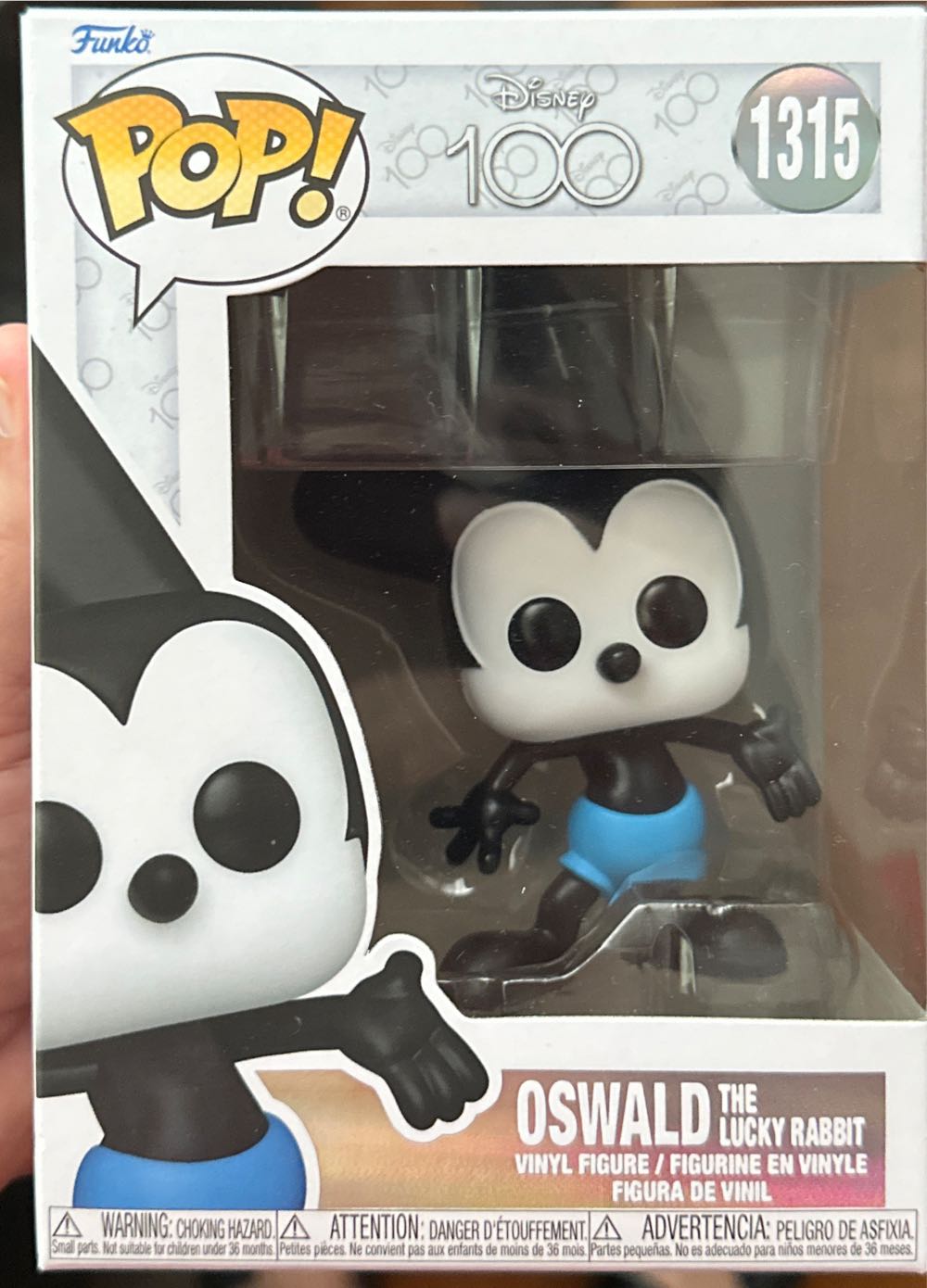 Oswald The Lucky Rabbit (1315) Funko Pop! Disney: Disney 100 Chase  action figure collectible [Barcode 889698679527] - Main Image 3