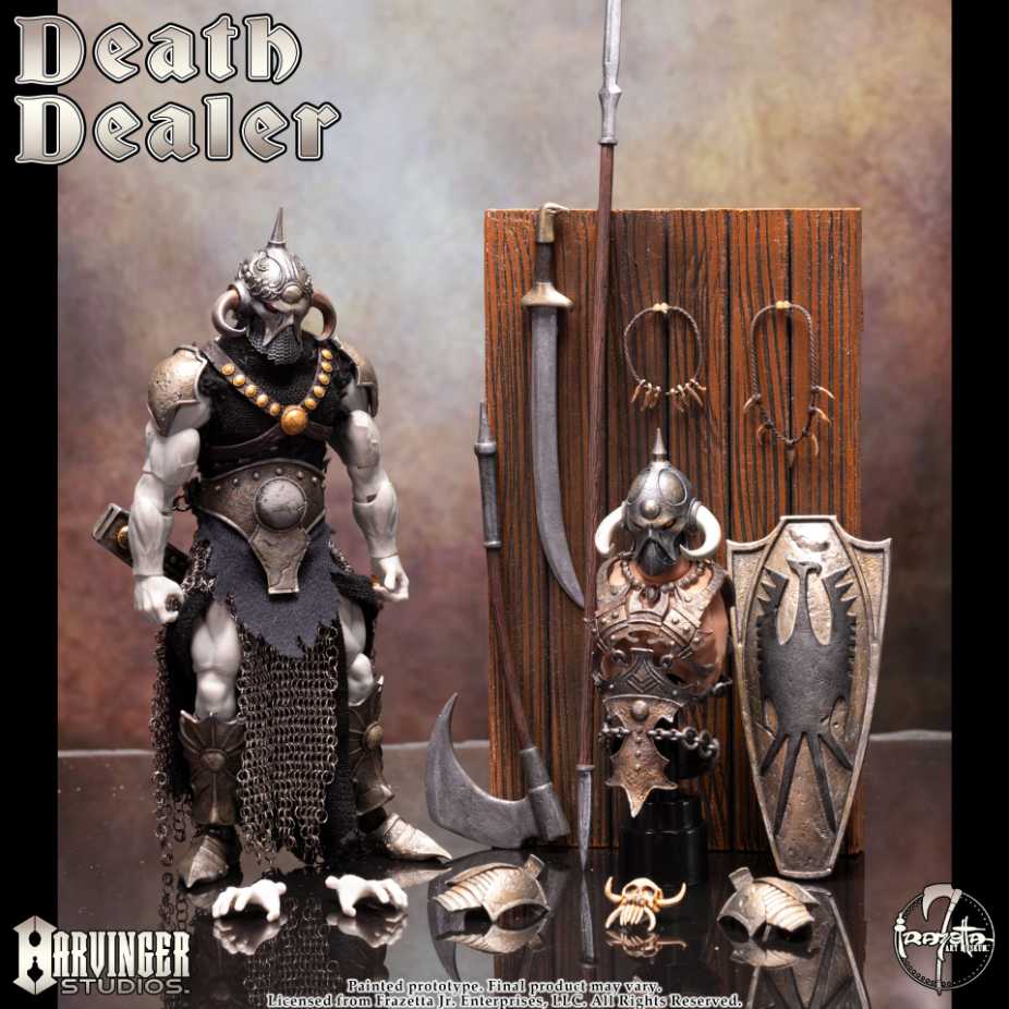 Incendium Frank Frazetta’s Death Dealer Blood Splatter Exclusive Figure SDCC 2022  action figure collectible [Barcode 859301007573] - Main Image 4