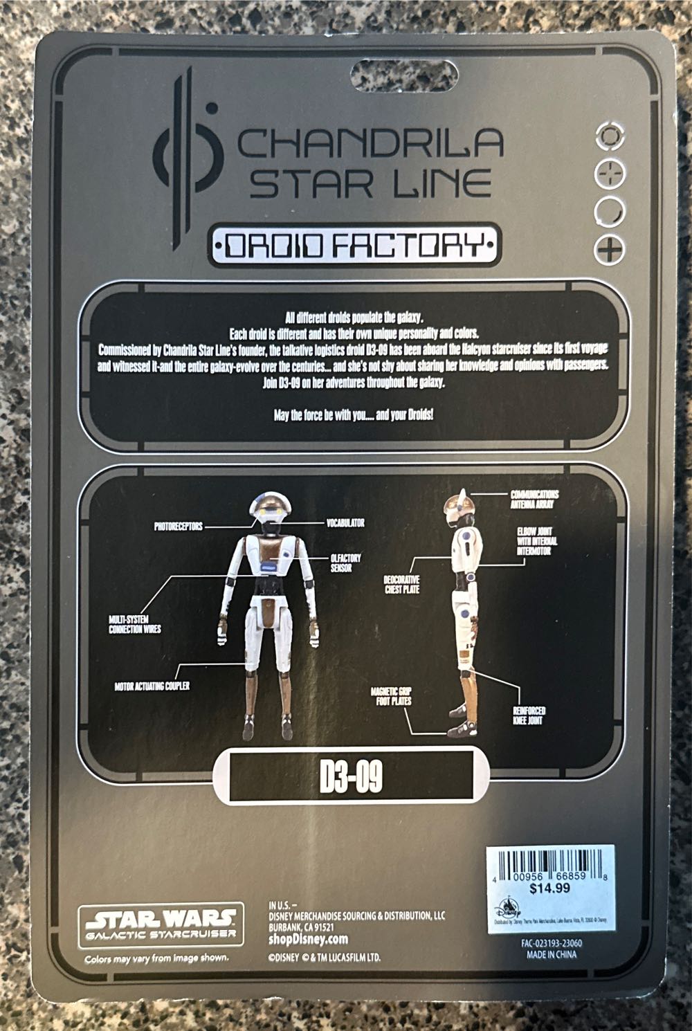 D3-09 - Disney Parks (Starline Hotel) action figure collectible [Barcode 400956668598] - Main Image 2