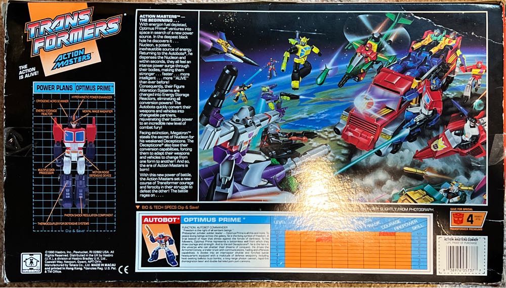 Armored Convoy w/ Optimus Prime - Hasbro (Transformers G1 ActionMasters) action figure collectible [Barcode 038976057377] - Main Image 2