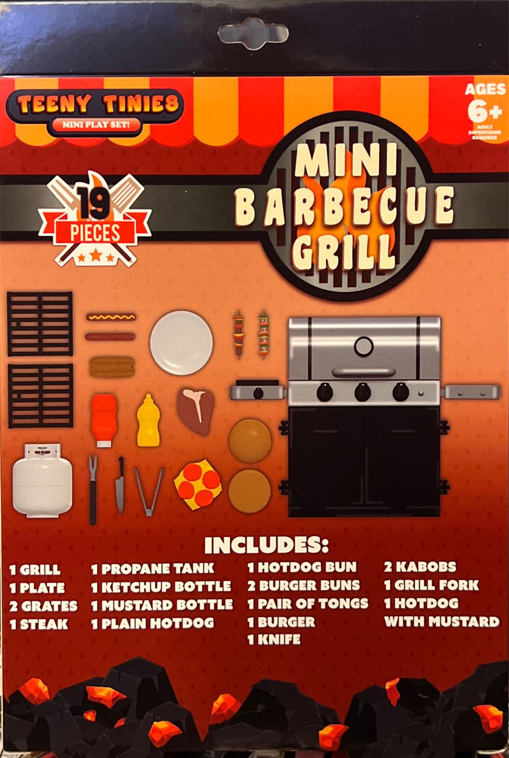 Teeny Tinies Mini Barbecue Grill ~ 19 Piece  action figure collectible [Barcode 840287917758] - Main Image 2