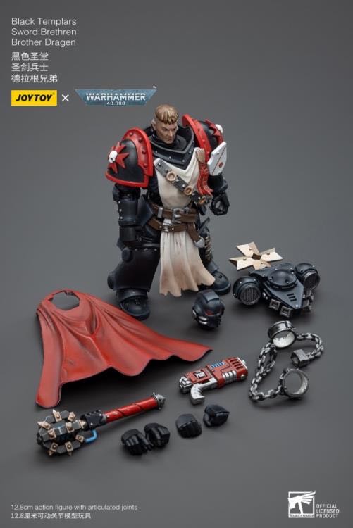 Black Templars - Sword Brethren Brother Dragen - Joy Toy (Warhammer 40K) action figure collectible - Main Image 4