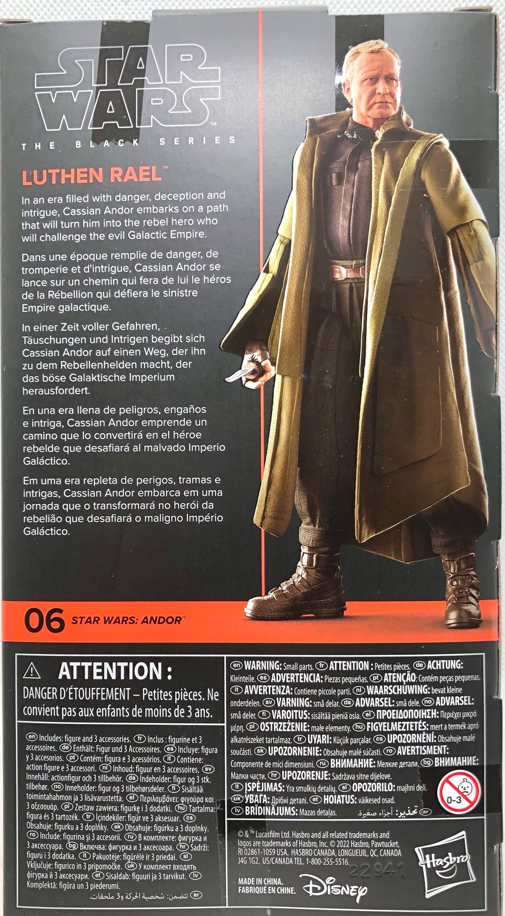 Luthen Rael (Andor) - Hasbro (Star Wars Black 6”) (Star Wars) action figure collectible - Main Image 2