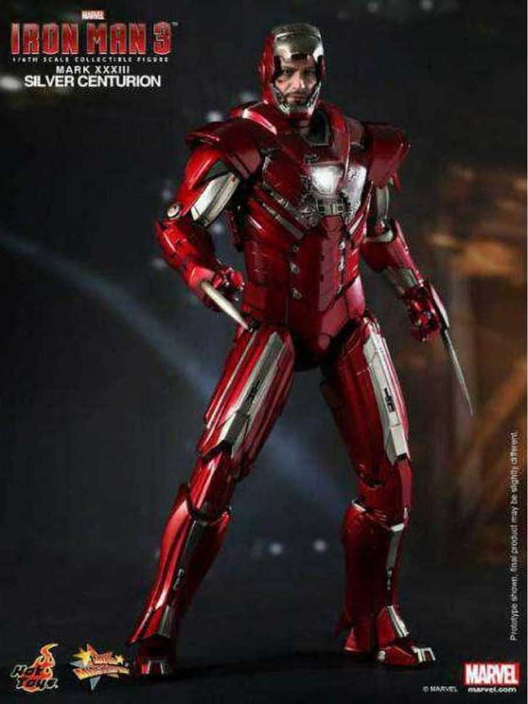 Mark XXXIII [ Silver Centurion ] Iron Man  - Hot Toys (Iron Man 3) action figure collectible [Barcode 4897011175409] - Main Image 2
