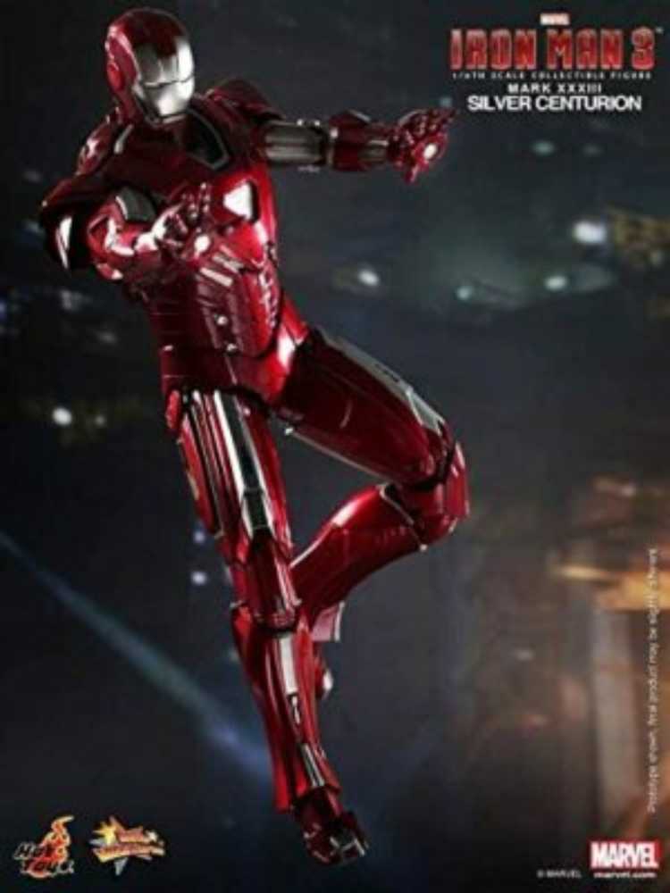 Mark XXXIII [ Silver Centurion ] Iron Man  - Hot Toys (Iron Man 3) action figure collectible [Barcode 4897011175409] - Main Image 3