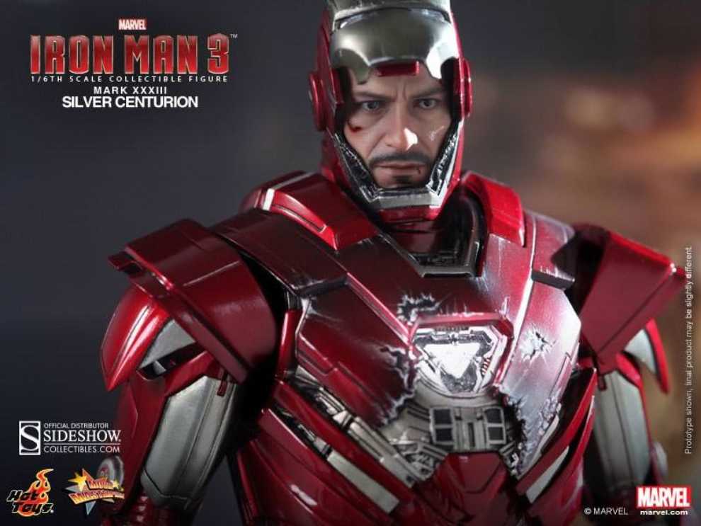 Mark XXXIII [ Silver Centurion ] Iron Man  - Hot Toys (Iron Man 3) action figure collectible [Barcode 4897011175409] - Main Image 4