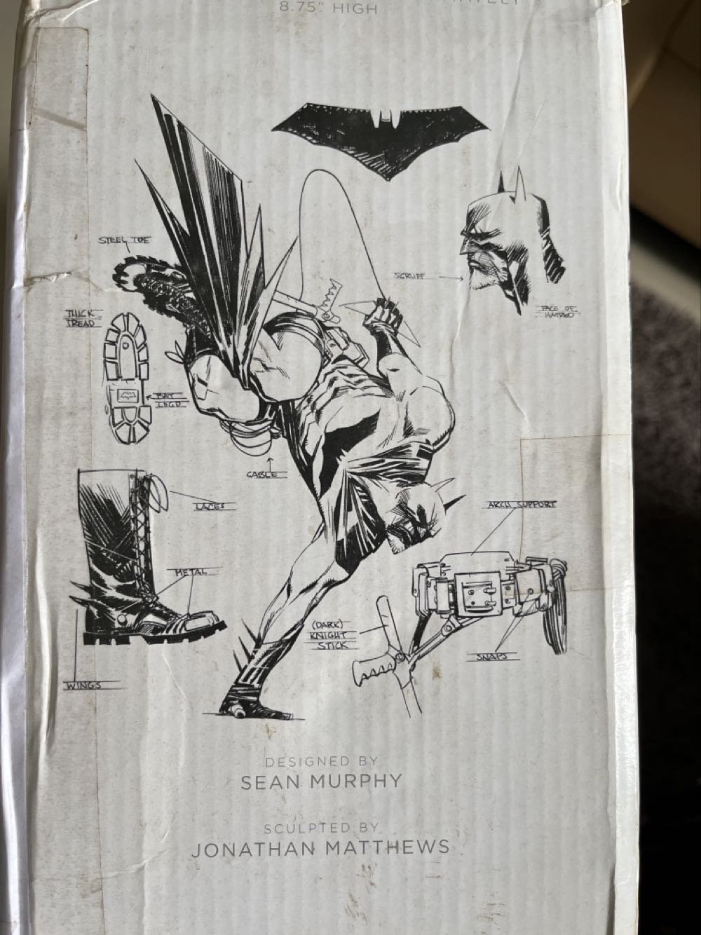 Dc Collectibles Black And White Batman Statue By Sean Murphy  action figure collectible [Barcode 761941314037] - Main Image 3