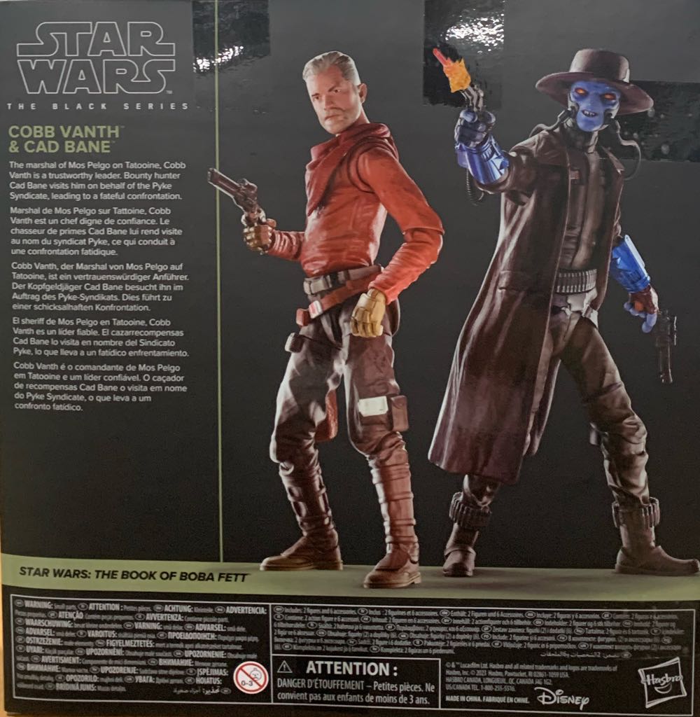 Cobb Vanth & Cad Bane (2-pack) - Hasbro (Star Wars: The Book Of Boba Fett) action figure collectible [Barcode 5010996107282] - Main Image 2
