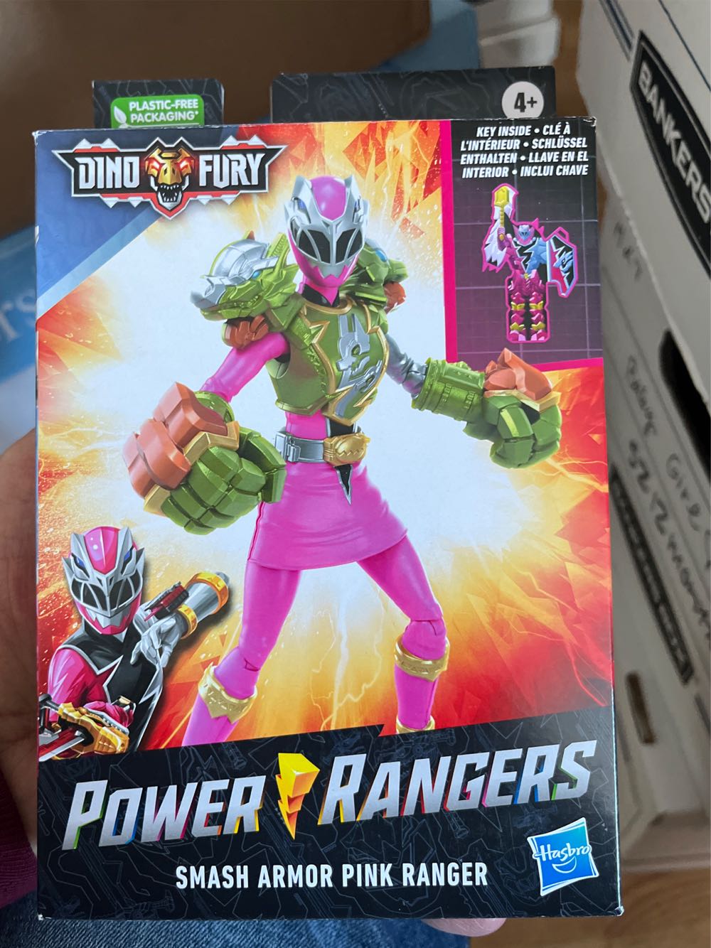 Power Rangers Dino Fury Smash Armor Pink Ranger 6-inch Power Rangers Action Figures Make Great Gifts For Boys And Girls Ages 4 And Up  action figure collectible [Barcode 195166215327] - Main Image 2