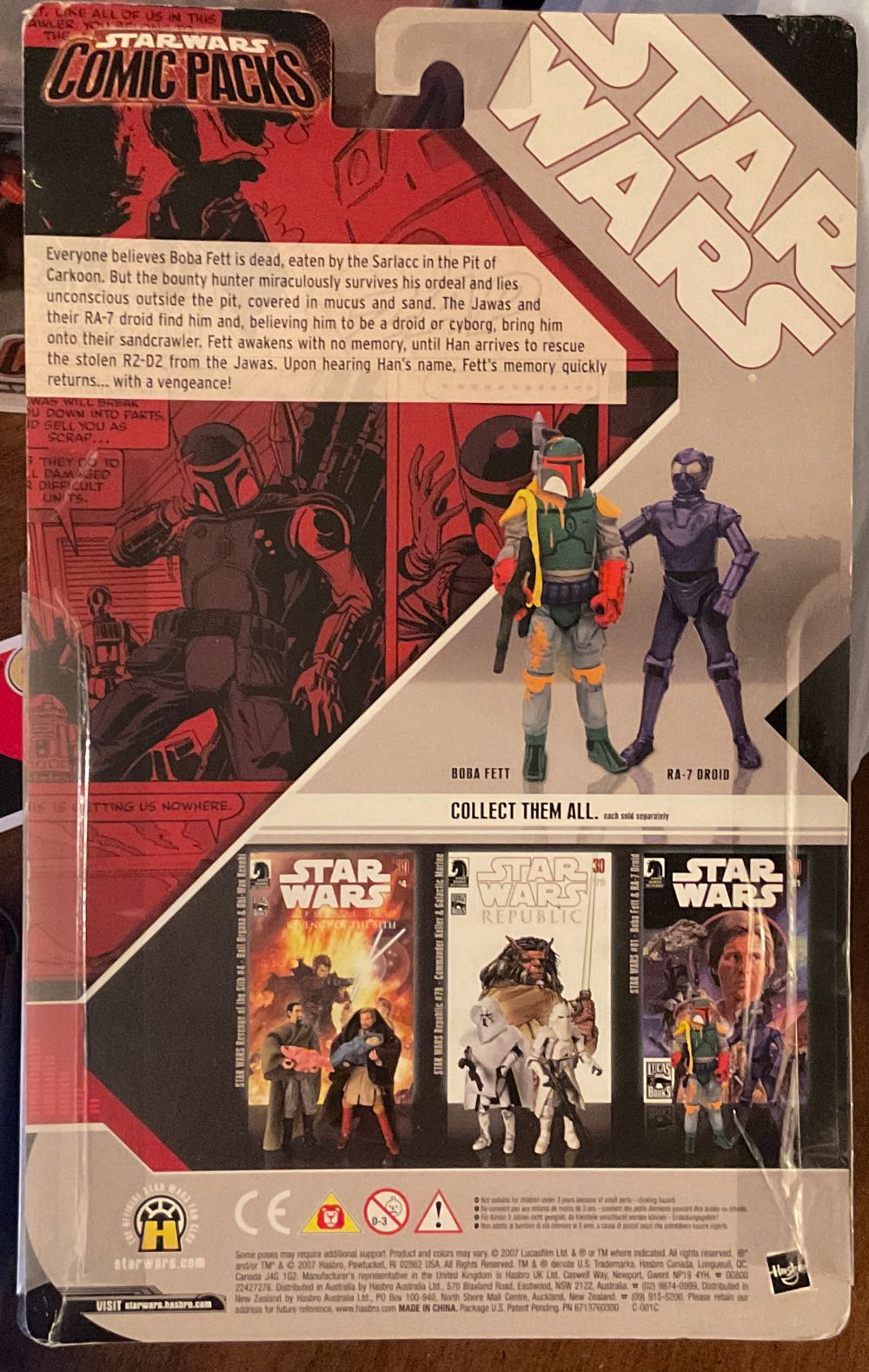 30th Anniversary Collection - Comic Packs #2 - Boba Fett/RA-7 - Hasbro action figure collectible - Main Image 2