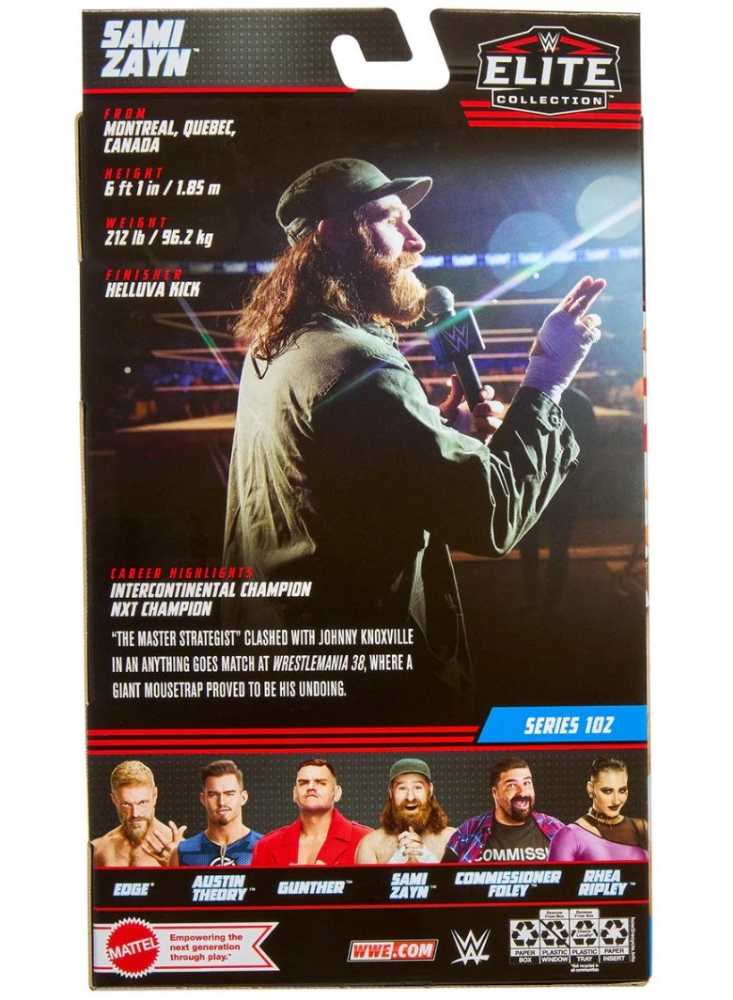 Sami Zayn - Mattel (WWE Elite Collection - Series 102) action figure collectible [Barcode 194735105410] - Main Image 2