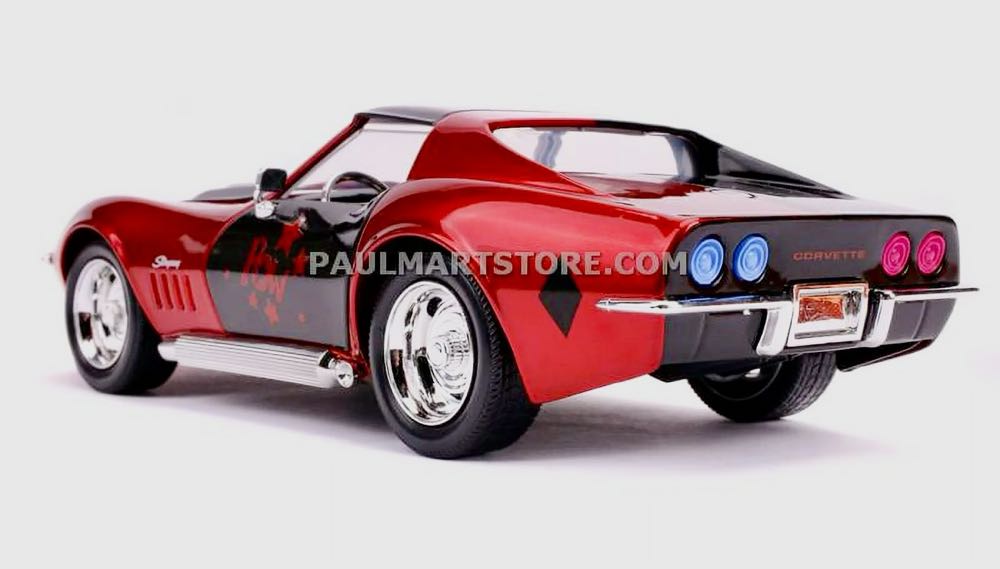 Jada 1:24 Harley Quinn & 1969 Chevy Corvette Stingray Die-cast - JADA TOYS, Inc. (Harley Quinn) action figure collectible [Barcode 801310311967] - Main Image 3