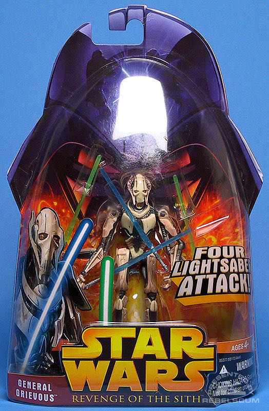 Star Wars: General Grievous (Four Lightsaber Attack) (III-09) - Hasbro (Star Wars: Episode III: Revenge of the Sith) action figure collectible - Main Image 2