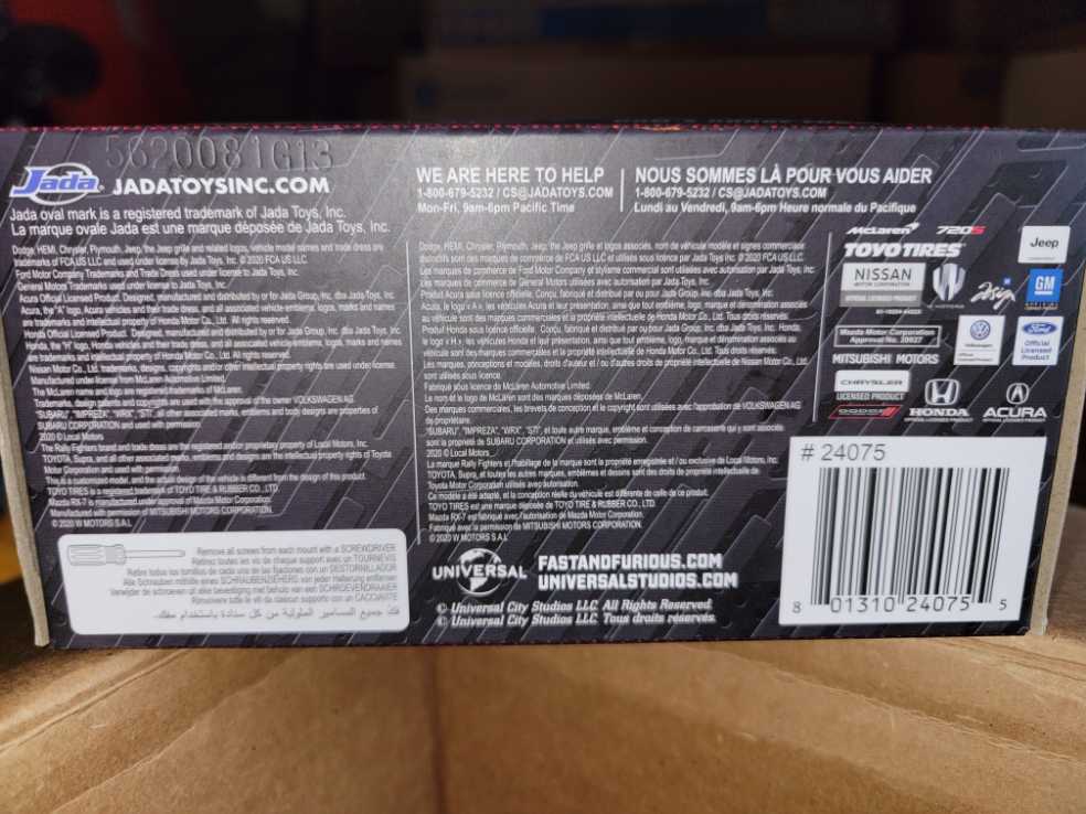 Jada Die Cast Fast And Furious Dom’s Dodge Charger R/T - JADA TOYS, Inc. action figure collectible [Barcode 801310240755] - Main Image 2