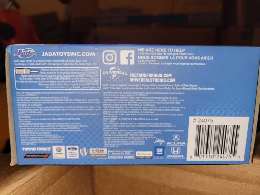 Metal Die Cast Fast And Furious Dom’s Ice Charger - JADA TOYS, Inc. action figure collectible [Barcode 801310240755] - Main Image 2