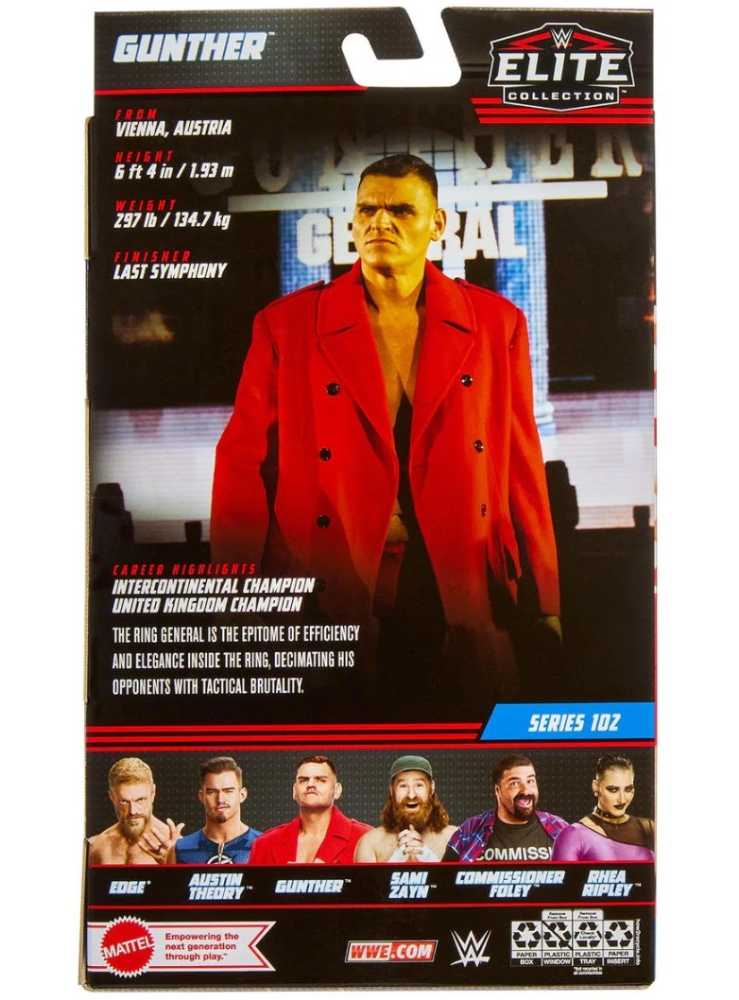 Gunther - Mattel (WWE Mattel Elite Series 102) action figure collectible [Barcode 194735105564] - Main Image 2
