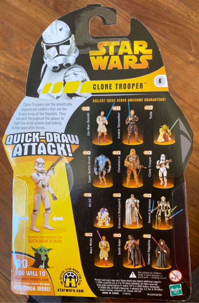 ROTS #6 - Clone Trooper - Hasbro (Revenge Of The Sith) action figure collectible - Main Image 2