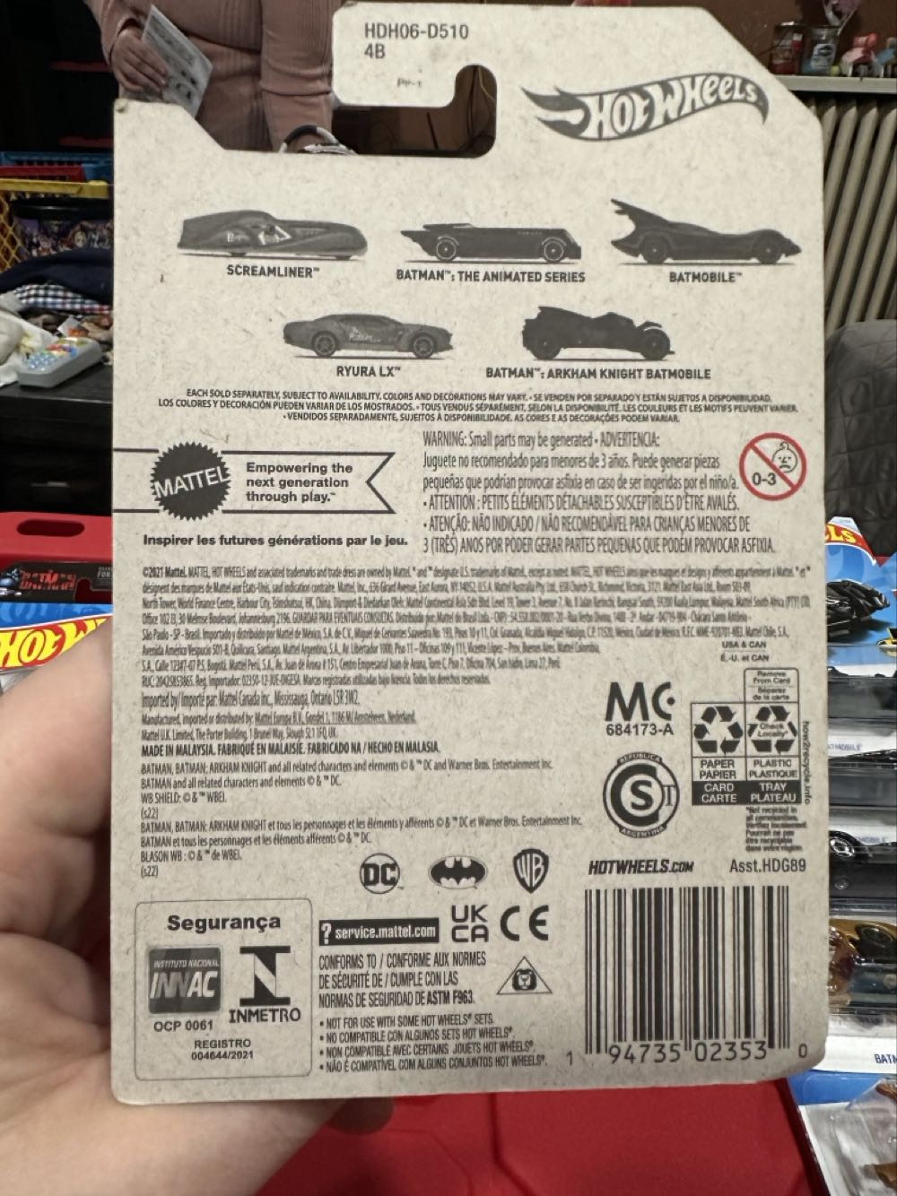 Hot Wheels: Batman The Animated Series (Purple) - Mattel (DC:Batman) action figure collectible [Barcode 194735023530] - Main Image 3