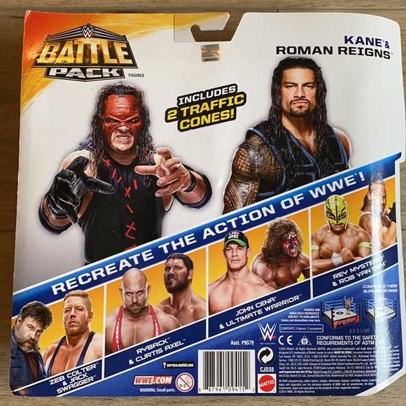 2015 WWE Mattel Battle packs Series 35 Kane & Roman Reigns  action figure collectible [Barcode 887961094152] - Main Image 2