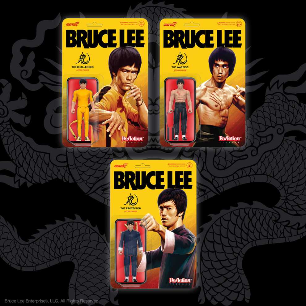 Super7 Bruce Lee The Warrior 3.75 In Reaction Figure - Super7 (Bruce Lee) action figure collectible [Barcode 840049819467] - Main Image 4