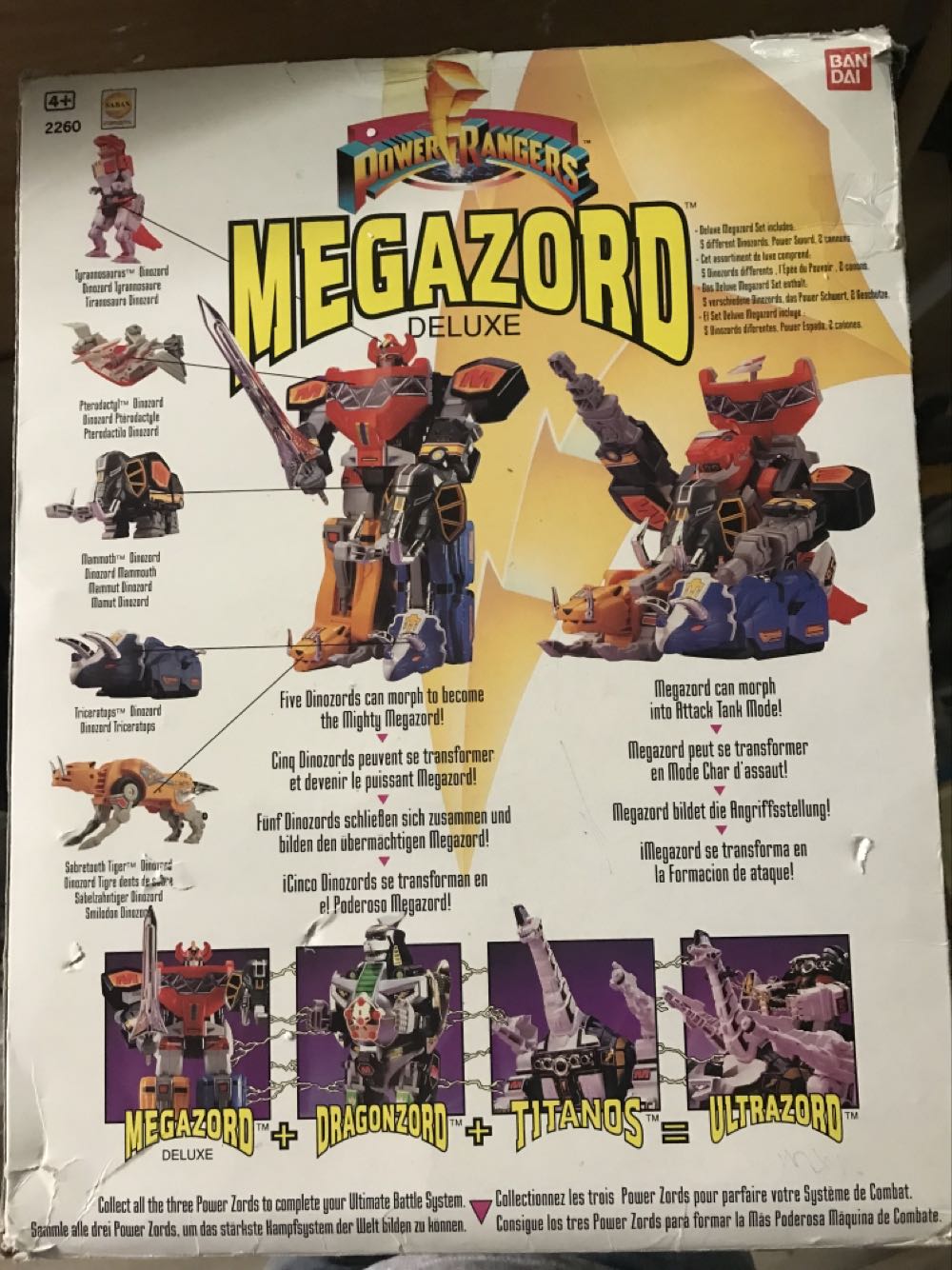 Mighty Morphin Power Rangers Megazord - Bandai (Mighty Morphin Power Rangers) action figure collectible [Barcode 3296580022601] - Main Image 4