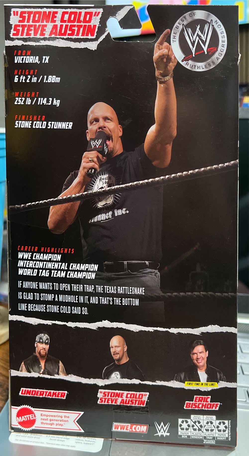 Steve Austin - Mattel Wwe (WWE) action figure collectible - Main Image 2