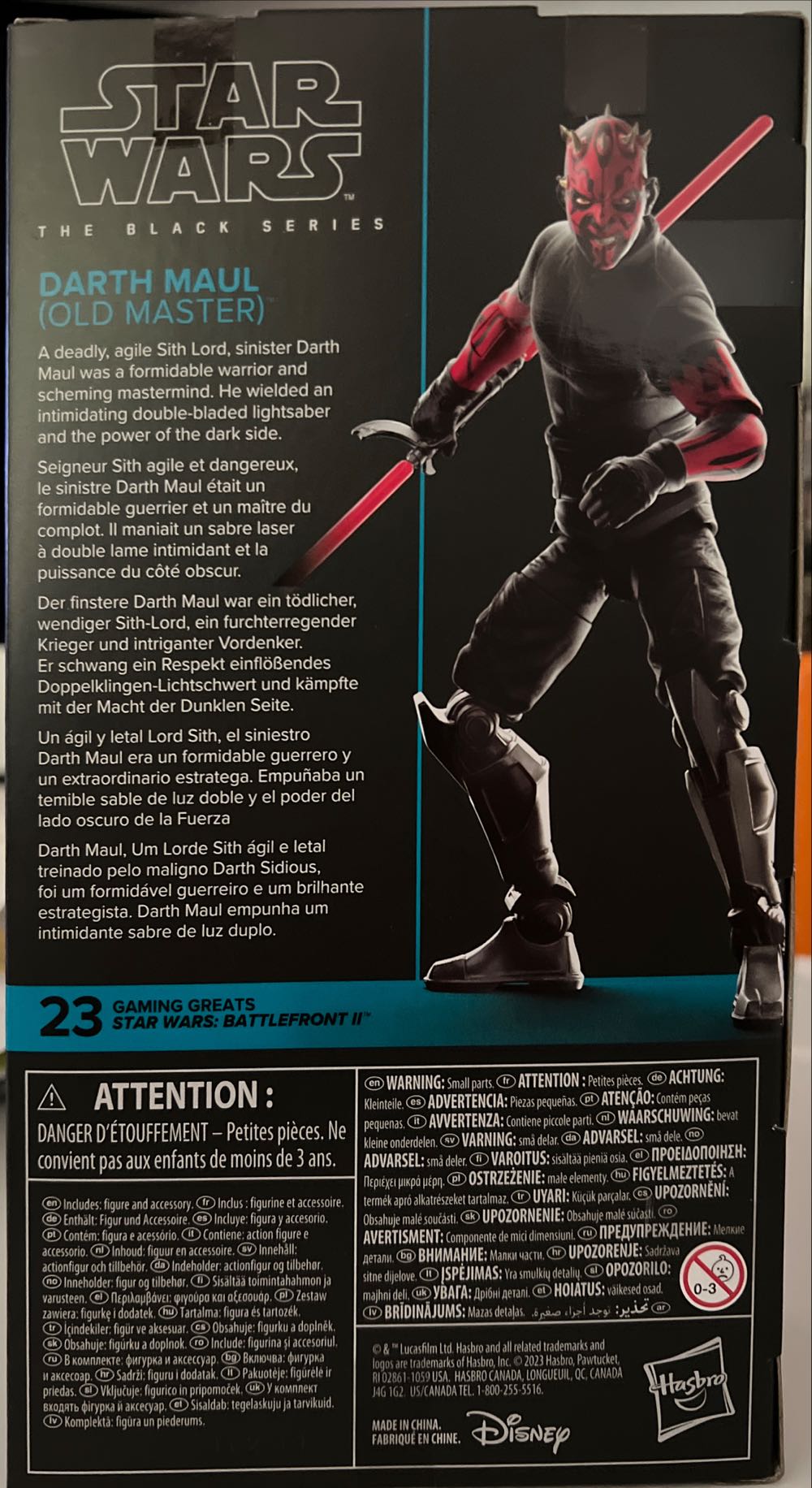 #23 - Darth Maul (Old Master) - Hasbro (Star Wars: Black Series) action figure collectible [Barcode 5010996121585] - Main Image 2