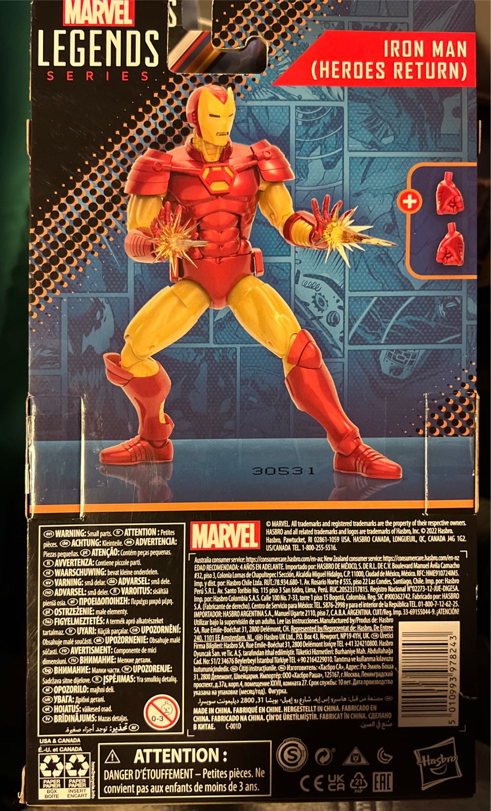 Iron Man (Heroes Return) - Hasbro (Marvel Legends Totally Awesome Hulk Series) action figure collectible [Barcode 5010993978243] - Main Image 4