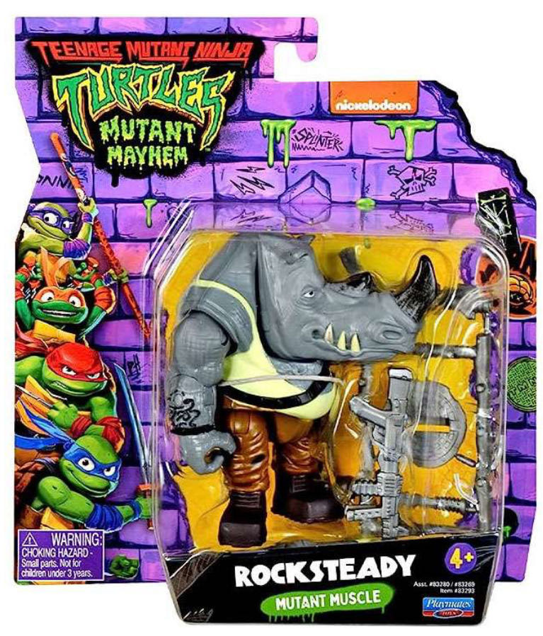 TMNT: Mutant Mayhem - Rocksteady - Playmates Toys (Teenage Mutant Ninja Turtles) action figure collectible - Main Image 2
