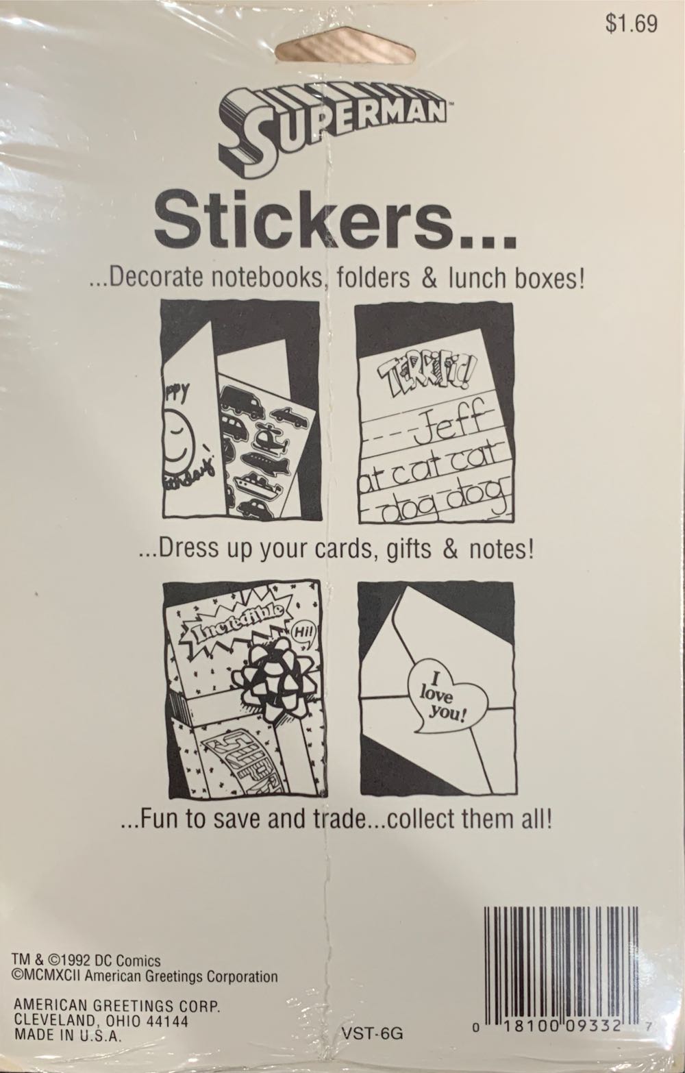 Superman Stickers  action figure collectible [Barcode 018100093327] - Main Image 2