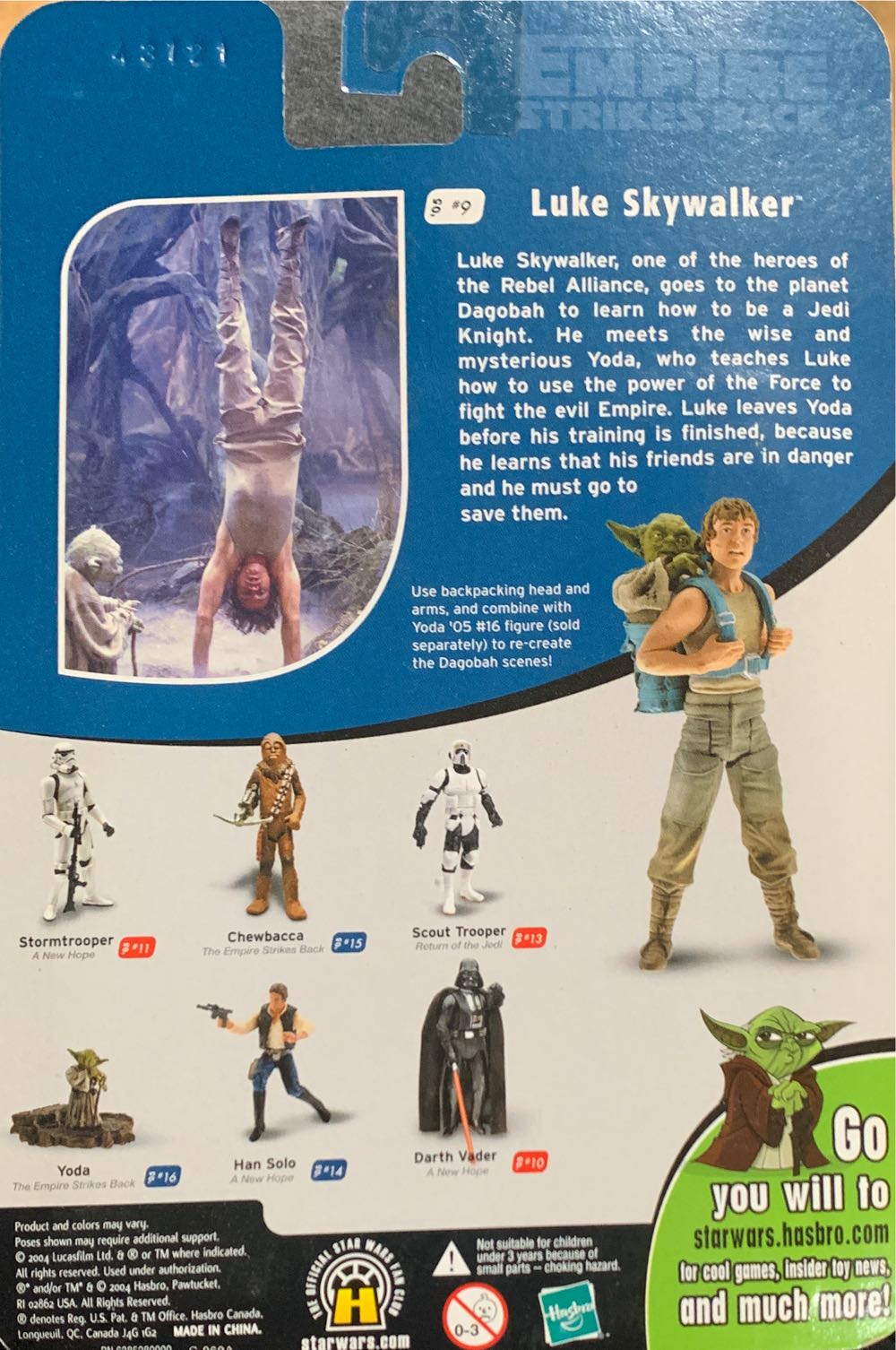 Star Wars The Empire Strikes Back Luke Skywalker 4-inch Figure  (Star Wars The Original Trilogy Collection) action figure collectible [Barcode 653569036432] - Main Image 2