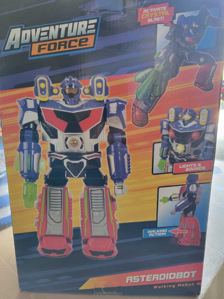 Astrobot Robot New In Adventure Force Astrobot Walking Robot Toy With Lights & Sound And Sound Tested Inch 14 Ultra Exosaur Ws Box 11 Works Sounds Transformers Sounds. Asteroidbot 15”  action figure collectible [Barcode 682303101099] - Main Image 2