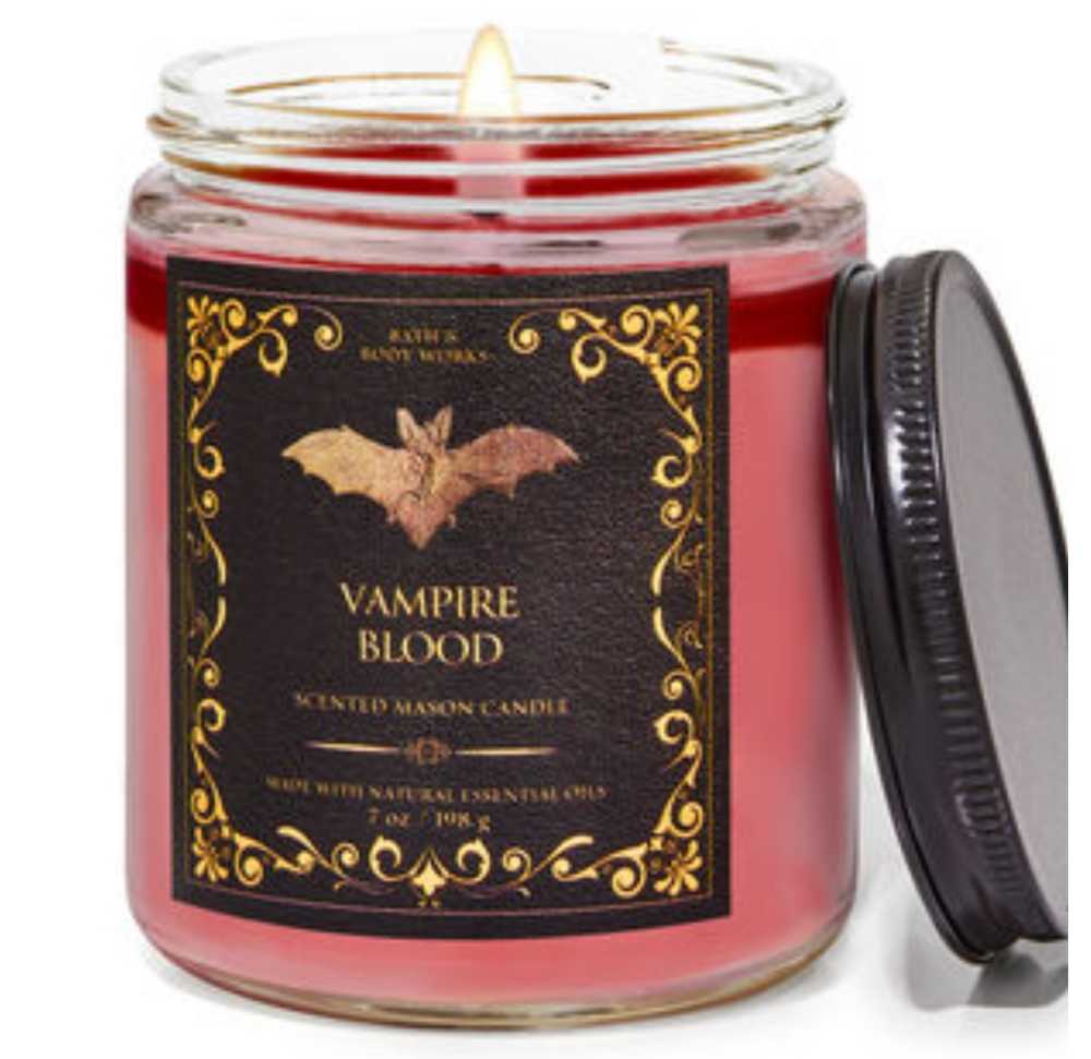 CANDLE: Halloween Bath & Bodyworks Vampire Blood Single Wick 2023 - Bath & Bodyworks Candle (Halloween Candles) action figure collectible [Barcode 667558666173] - Main Image 4